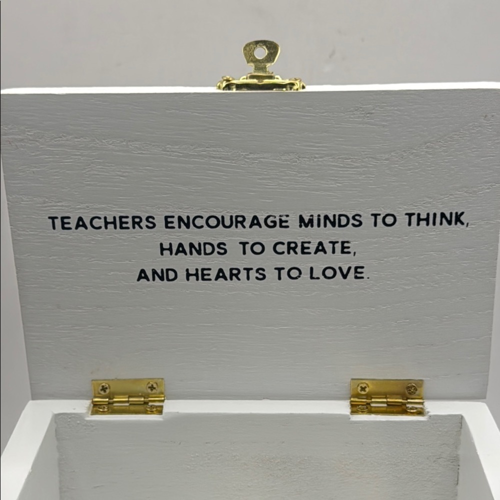 Teacher Themed Decorative Box recipe trinket box - Picture 3 of 6